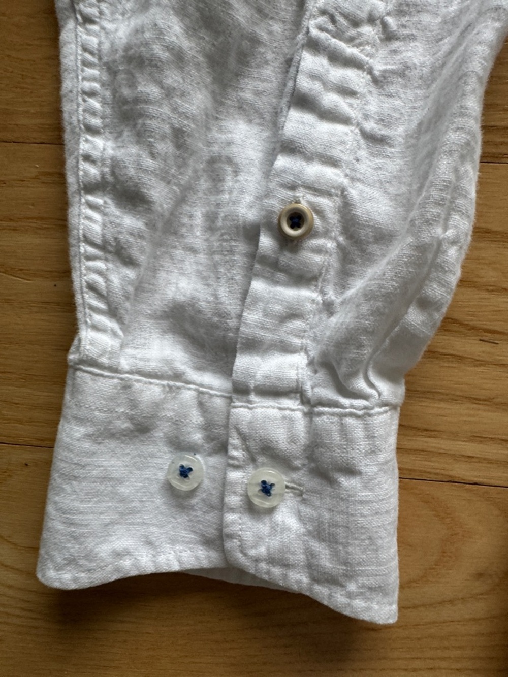 Johnny Bahama Linen Cotton Shirt Large White Coastal Resort Beach Button Up - Picture 10 of 15